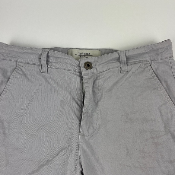 Six Lincoln Shorts Mens Size 30 Gray Flat Front Classic Fit - Picture 3 of 9